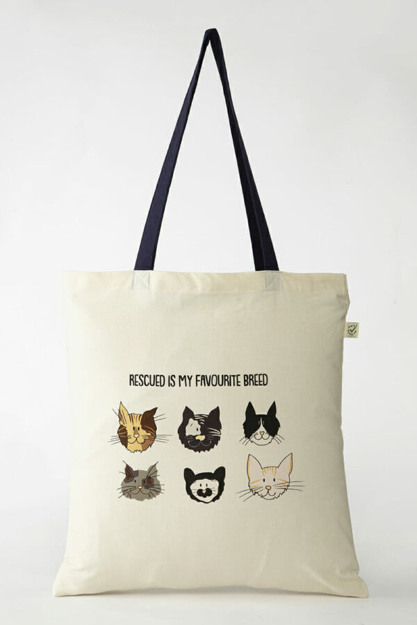 Tote Rescue cats - Navy-1