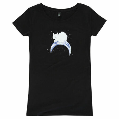Cat on the Moon Women's Stretch T-shirt