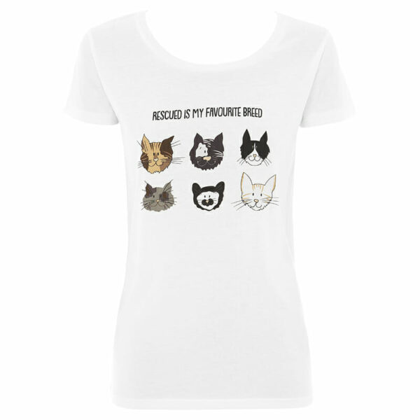 Rescue Cats Women's Wide Neck T-shirt