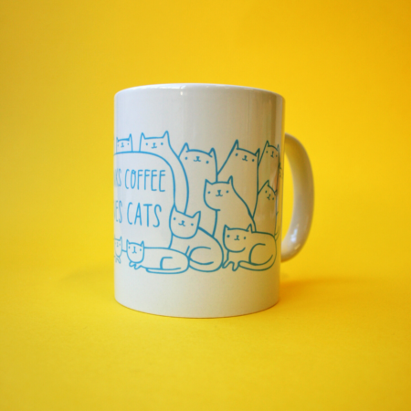Mug - Drinks coffee loves cats | Cat lover series