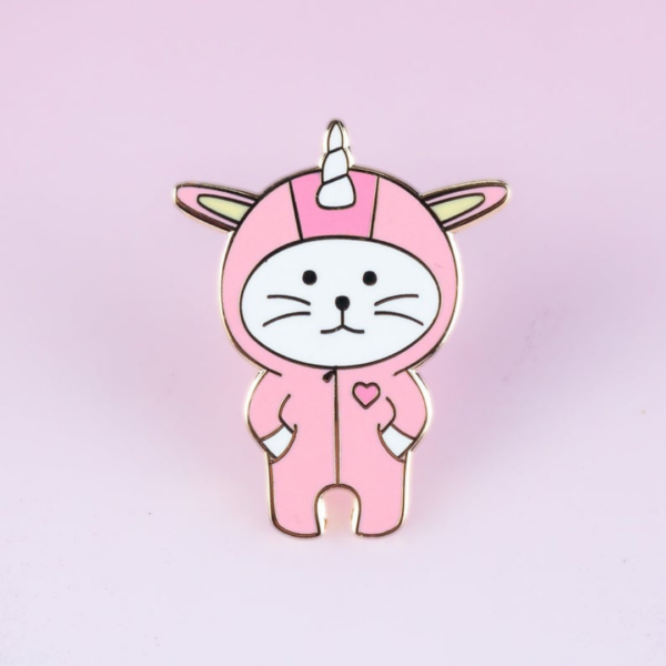 Unicorn Cat Hard Enamel Pin - Image 4