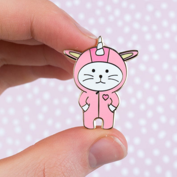 Unicorn Cat Hard Enamel Pin - Image 2